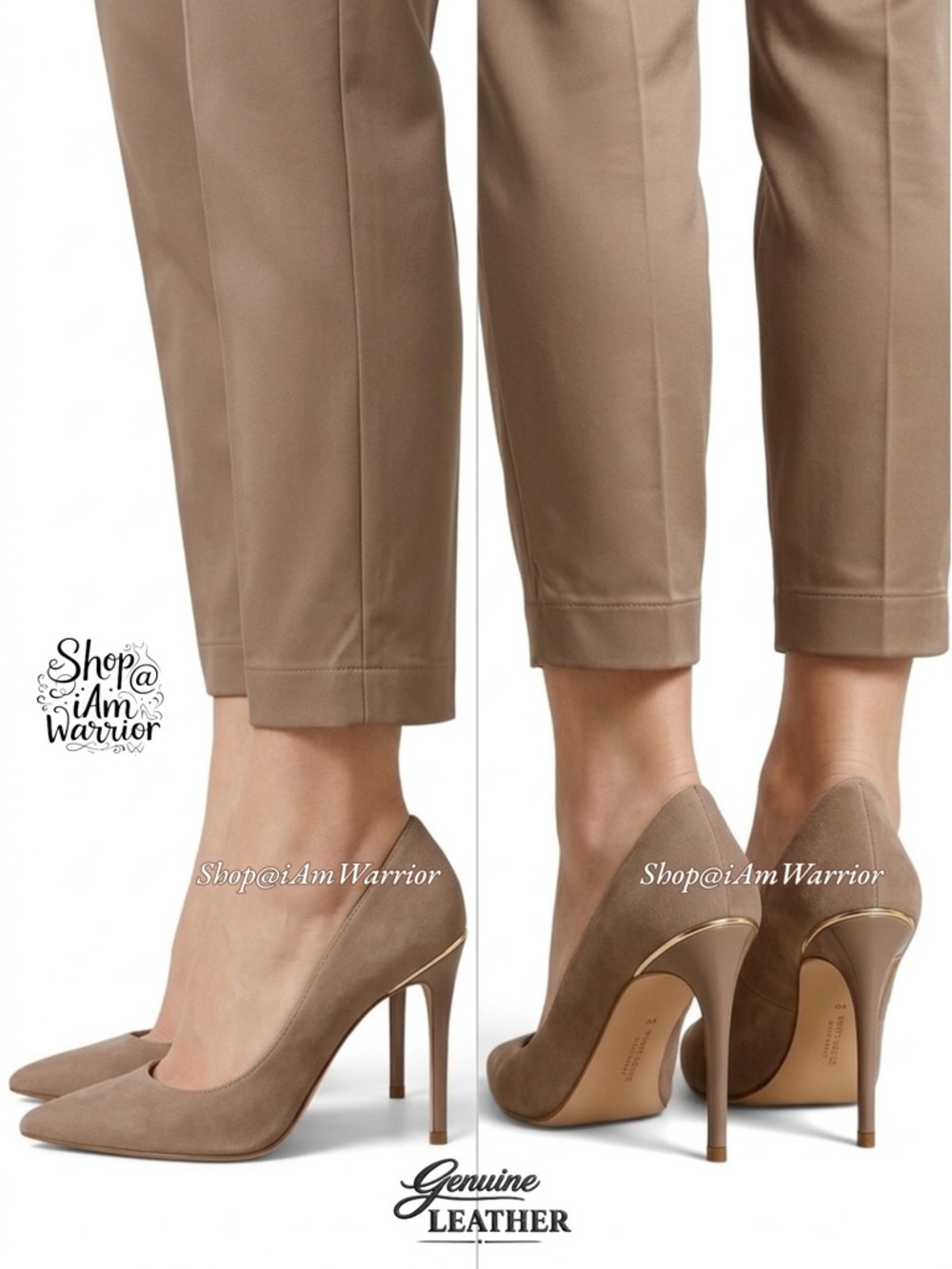 White House Black Market taupe suede pointed toe stiletto heels *shop@iamwarrior